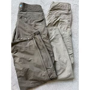 (2) NWOT KUHL Liberator Convertible Pants Men’s 30x34 Stealth Outdoors Utility,